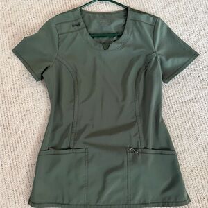 Cherokee INFINITY Olive Green Short Sleeve Women's Scrub Top